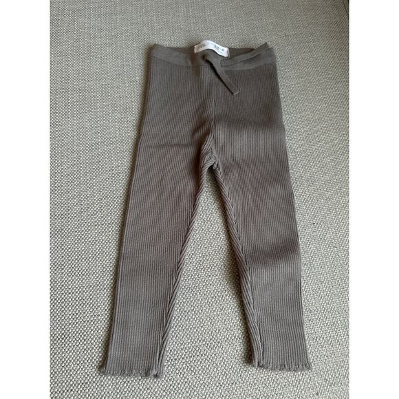 Zara Gray RIBBED‎ KNIT LEGGINGS 12-18 Months - Picture 1 of 5